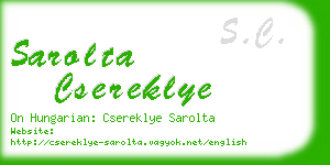 sarolta csereklye business card